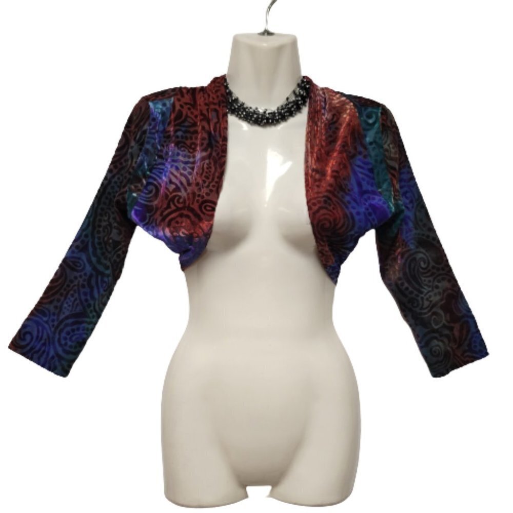 𝅺PURPLE Blue and Red Colored Velvet Bolero or shoulder cover up